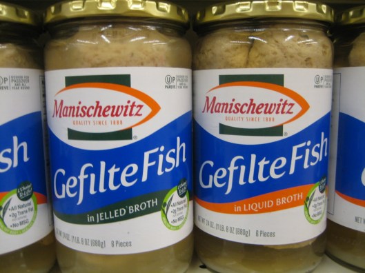 Your eyes do not deceive you, that is "fish" in a jar. A jar sold un-refridgerated on a shelf. IN JELLED BROTH NO LESS. 
